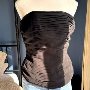 3 For $25 Black Crepe Corset Style Top